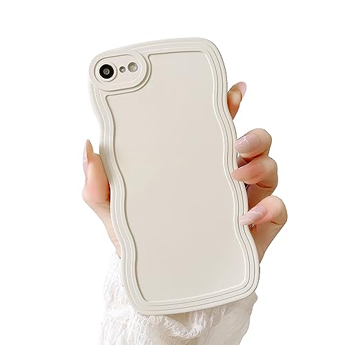 Ownest Kompatibel mit iPhone 7/8/SE 2020 /SE 2022 Hülle Cute Curly Simple Welle Rahmen Case Aesthetic Design Solid Farbe Men Girls TPU Silikon Slim Phone Case Handyhülle - Beige Ownest Kompatibel mit iPhone 7/8/SE 2020 /SE 2022 Hülle Cute Curly Simple Welle Rahmen Case Aesthetic Design Solid Farbe Men Girls TPU Silikon Slim Phone Case Handyhülle - Beige von Ownest