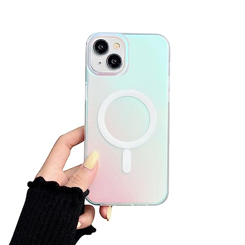 Ownest Schutzhülle für iPhone 13/14, transparent, mattiert, verfärbt, kompatibel mit MagSafe, für Frauen und Mädchen, modisch, schlank, weich, flexibel, TPU, harter PC für iPhone 13/14, bunt von Ownest