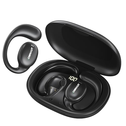 Ownhut Open Ear Kopfhörer Bluetooth 5.3, Kabellose Kopfhörer mit LED-Anzeige, Air Conduction Ohrhörer mit Touch-Steuerung, Sportkopfhörer zu 58 Stunden für Workout, Wireless Earbuds mit Wasserdicht von Ownhut