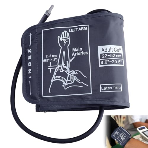 Extra Große Blutdruckmanschette 22-52 cm für Blutdruckmessgeräte - Für zu Hause - Ideal für Senioren - Einzeln erhältlich (XL) Pressure Monitors Portable Blutdruckmanschette von Ownkim