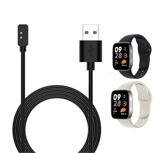 Ownkim Ladegerät kompatibel mit Redmi Watch 3/2 Lite/Smart Band Pro/Mi Band 7 Pro – Magnetische Ladestation, 1 m USB-Kabel für Smartwatch – Schwarz (A) von Ownkim