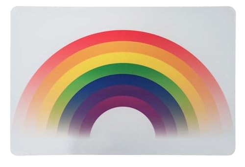 Schreibtischunterlage Regenbogen bunt auf hellem Grund 40 x 60 cm abwischbar von Vogt Spezialdruck GmbH