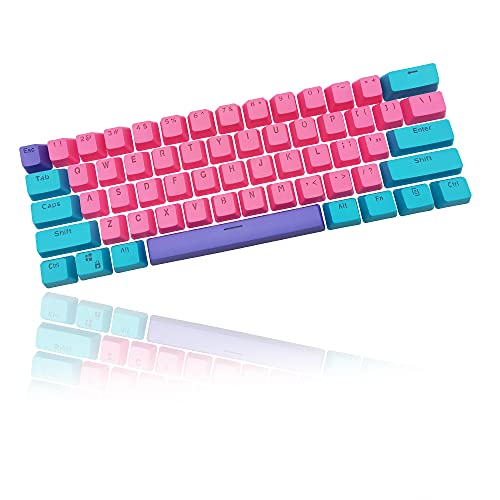 WHYSP 61 PBT Tastaturkappen für 60% Tastatur, Ducky One 2 Mini-Tastenkappen, Hintergrundbeleuchtung, für Cherry MX und Gateron Switches, 60% mechanische Tastatur RK61/Apex pro 2/Anime/Joker (Rose) von Owpkeenthy