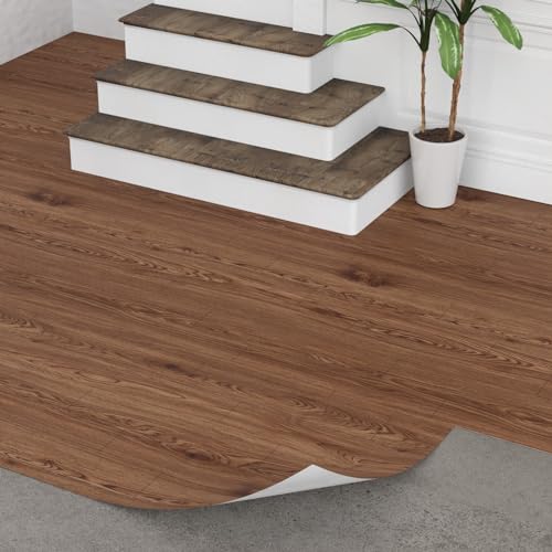 Oxdigi PVC Bodenbelag Selbstklebende 3 m², Holzoptik Vinylboden Bodenfliesen für Eingangstür, Wohnzimmer, Küche, Balkon, Abstellraum, Zuschneidbar Vinyl-Fußböden 0,6 x 5 m Walnüsse Oxdigi PVC Bodenbelag Selbstklebende 3 m², Holzoptik Vinylboden Bodenfliesen für Eingangstür, Wohnzimmer, Küche, Balkon, Abstellraum, Zuschneidbar Vinyl-Fußböden 0,6 x 5 m Walnüsse von Oxdigi