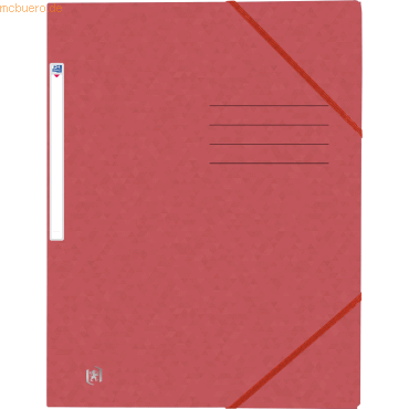 Oxford Eckspannmappe Top File+ A4 3 Klappen dunkelrot von Oxford