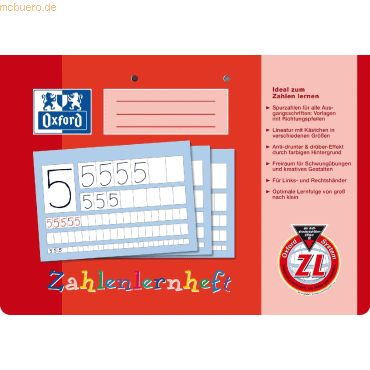 Oxford Zahlen- und Rechenheft A4 quer 16Blatt von Oxford
