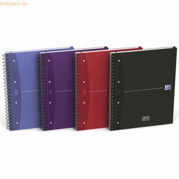 5 x Oxford European Book Office extra stabiler Deckel 7mm liniert A4+ von Oxford