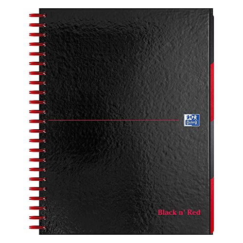 Black n' Red Recycle A4 Projektbuch (Polypropylen, Spiralbindung) von Oxford