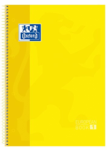 CUADERNO OXFORD ESPIRAL A4+ AMARILLO - TAPA EXTRADURA - 80 HOJAS - 4 TALADROS - CUADRICULA 5X5 - 90GR von Oxford