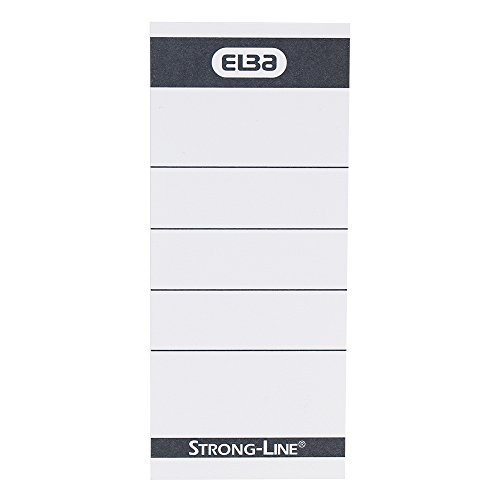 ELBA 400087754 Ordner Rückenschild "Strong-Line" & "myColour" | 10er Pack | kurz | breit | 250 g/m² Karton | weiß von Oxford