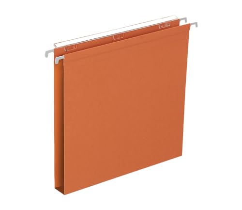 Elba - 400126767 Hängemappen für Schublade, Achsabstand 33, U-Boden 30 mm, Außenformat 38 x 25, Orange, Packung mit 25 Stück von Oxford