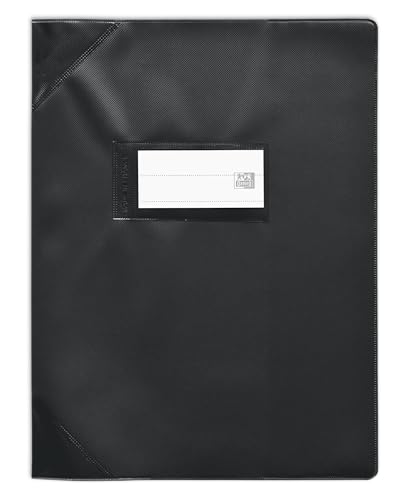 OXFORD 25 Heftschoner 17 x 22 cm, PVC, blickdicht, 15/100, Schwarz von Oxford