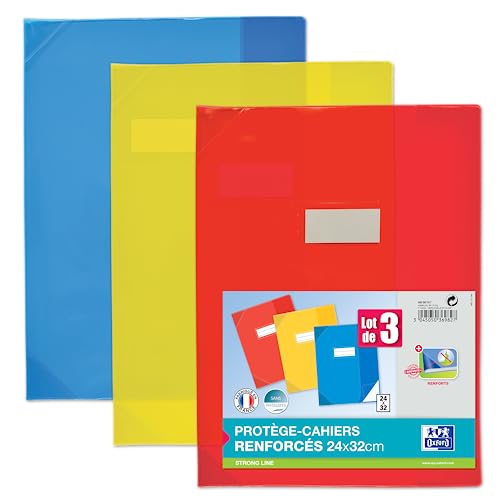 OXFORD 3 Stück Heftschoner Strong Line 24 x 32 cm PVC transparent 15/100 verschiedene Farben OXFORD 3 Stück Heftschoner Strong Line 24 x 32 cm PVC transparent 15/100 verschiedene Farben von Oxford