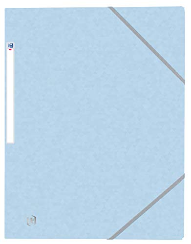 OXFORD 50 Stück Mappen, 3 Klappen, Top File + A4, mit Gummizug, Umschlag für Karten, Pastellblau von Oxford