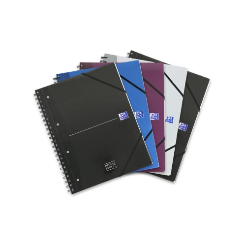 OXFORD Meetingbook Essentials, 5er Pack, DIN A4+, kariert, 90 Blatt, 4 Farben von Oxford