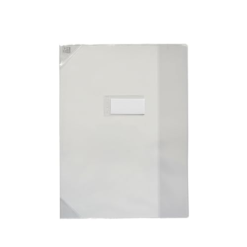 OXFORD Strong Line Heftschoner 24 x 32 cm mit Klappe Lesezeichen PVC transparent 15/100 farblos von Oxford