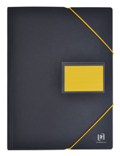 OXFORD Studentenmappe, A4, 120 Ansichten, 60 Hüllen, Einband, Polypro, zweifarbig, Schwarz/Gelb von Oxford