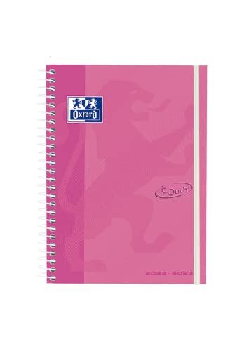 Oxford, Kalender 2022 2023 Woche A5 (15 x 21 cm), Extra Deckel, Spanisch, Fuchsia, 400167248 von Oxford