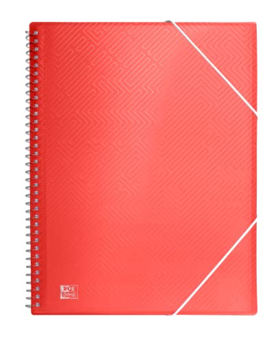 Oxford, Sichtbuch aus Kunststoff A4, 30 Hüllen, transparent, Rot, 400167288 von Oxford