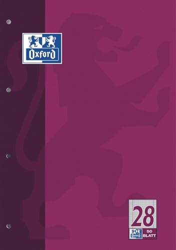 Oxford 100050353 Schulblock Linien 28 - A4, 50 Blatt, 90 g/qm, 4-fach Lochung Oxford 100050353 Schulblock Linien 28 - A4, 50 Blatt, 90 g/qm, 4-fach Lochung von Oxford