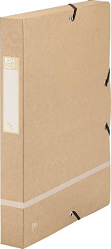 Oxford 100200413 Sammelbox Touareg in beige 10er Pack für DIN A4 Formate aus recyclefähigem TCF-Papier Heft-Sammler Heft-Box Archiv fürs Büro und die mobile Organisation von Oxford