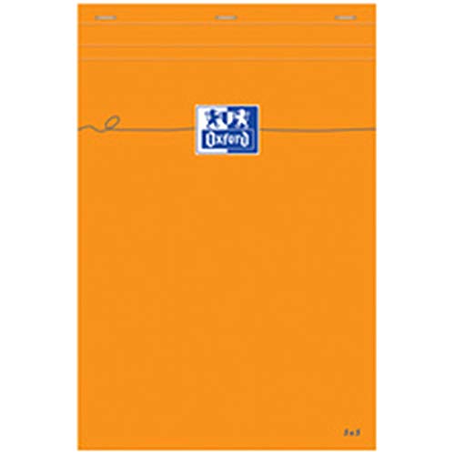 Oxford 36678 Schreibblock, A4 + Papier, überfälzt, mit Deckel, 210 x 320 mm, Orange von Oxford