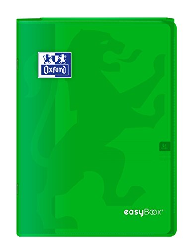 Oxford 400100009 Easybook Notizbuch Heft A4 96 Seiten 90 g kariert, grün von Oxford