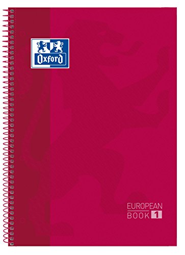 Oxford 944394 - Heft mikroperforiert A4, 80 Linienpapier, rot von Oxford