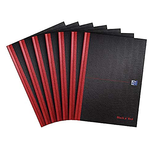Oxford Black n' Red Notizbuch, A4, fester Einband, Hardcover 7 Stück A4 von Oxford