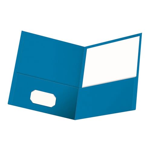 Oxford Doppeltaschenmappe, Briefgröße, 25 Stück pro Box 1 Packung hellblau von Oxford