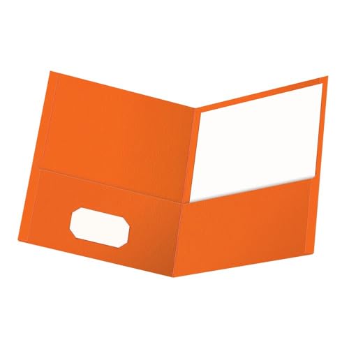 Oxford Doppeltaschenmappe, Briefgröße, 25 Stück pro Box 1 Packung orange von Oxford
