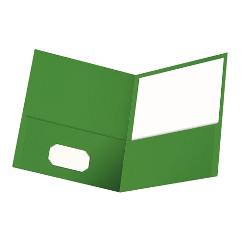 Oxford Doppeltaschenmappe, Briefgröße, 25 Stück pro Box 8-1/2 x 11" grün von Oxford