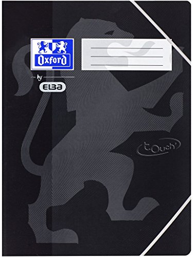 Oxford Eckspanner-Mappe A3, fester Karton, Soft Touch-Oberfläche, schwarz von Oxford