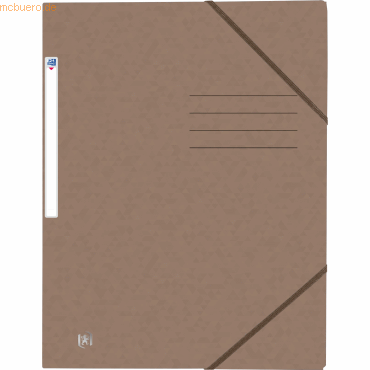 Oxford Eckspannmappe Top File+ A4 3 Klappen braun von Oxford