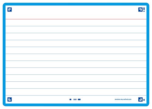 Oxford FLASH 2.0 Karteikarten A6, Lernkarten, 105x148mm, liniert, türkis, 80 Blatt von Oxford