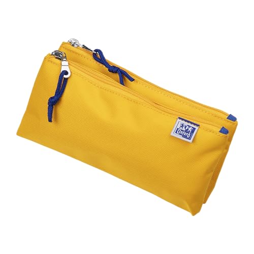 Oxford Federmäppchen für Mädchen und Jungen, Doppel-Fach, 2 Taschen, langlebig, gelb von Oxford