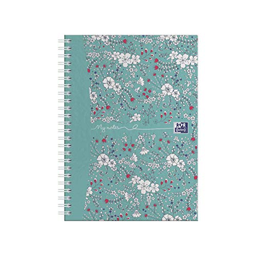 Oxford Floral A5 Notizbuch, Hardcover, Spiralbindung, liniert, 140 Seiten, 1 Notizbuch von Oxford