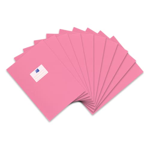 Oxford Heftumschlag A4, Bast, mit Beschriftungsetikett, rosa, 10 Stück von Oxford
