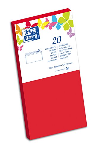 Oxford Korrespondenz-Set 10 Umschläge DIN lang Briefumschlag 11x22cm rot Oxford Korrespondenz-Set 10 Umschläge DIN lang Briefumschlag 11x22cm rot von Oxford