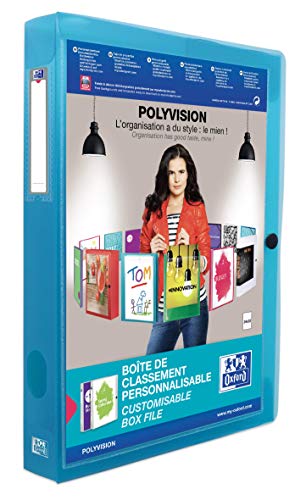 Oxford Kunststoff-Sammelbox polyvision, A4, 4 cm breit, blau von Oxford