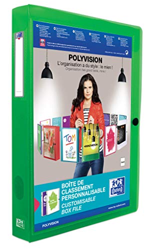 Oxford Kunststoff-Sammelbox polyvision, A4, 4 cm breit, grün von Oxford