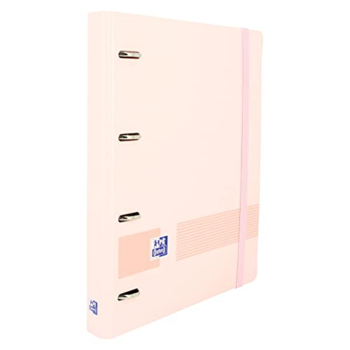 Oxford Live & Go Ordner mit 4 Ringen aus Polyfoam mit Nachfüllung und Gummi, Größe A4+, abnehmbare Tafel, Stickerbogen, Ersatzstreifen mit 5 Farbbändern und 5 x 5 kariert, Pastellrosa Oxford Live & Go Ordner mit 4 Ringen aus Polyfoam mit Nachfüllung und Gummi, Größe A4+, abnehmbare Tafel, Stickerbogen, Ersatzstreifen mit 5 Farbbändern und 5 x 5 kariert, Pastellrosa von Oxford
