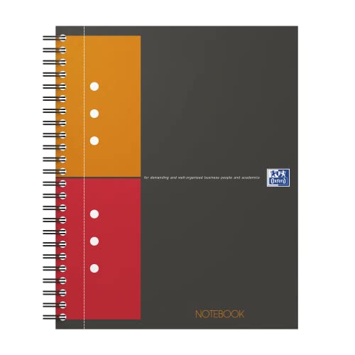 Oxford Notebook International A5, kariert, 160 Seiten, stabiler Kartondeckel von Oxford