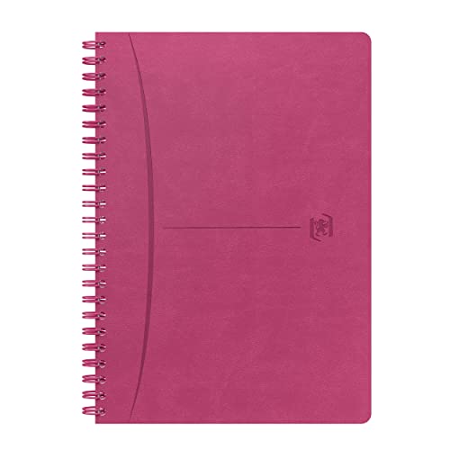 Oxford Notizbuch, A5, kariert, 5 mm, Rand, 160 Seiten, Einband, Kunstleder, Fuchsia von Oxford