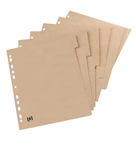 Oxford Register Touareg, DIN A4, 6-teilig, aus Recycling-Kraftkarton, beige Oxford Register Touareg, DIN A4, 6-teilig, aus Recycling-Kraftkarton, beige von Oxford