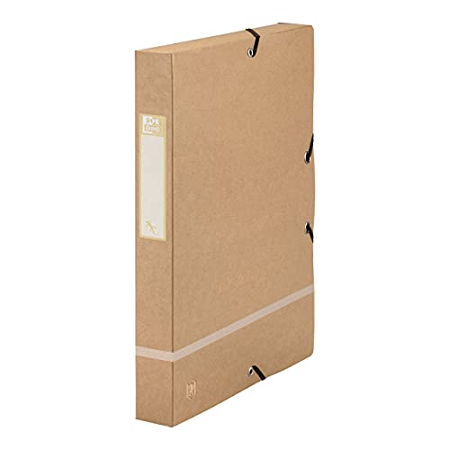 Oxford Sammel-Box, gut für die Umwelt, Rückenbreite 3,5 cm, mit Gummizug, beige von Oxford