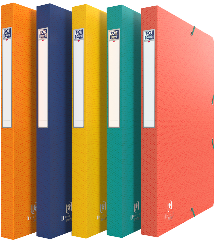 Oxford Sammelbox Bicolor Recyc+, DIN A4, farbig sortiert von Oxford