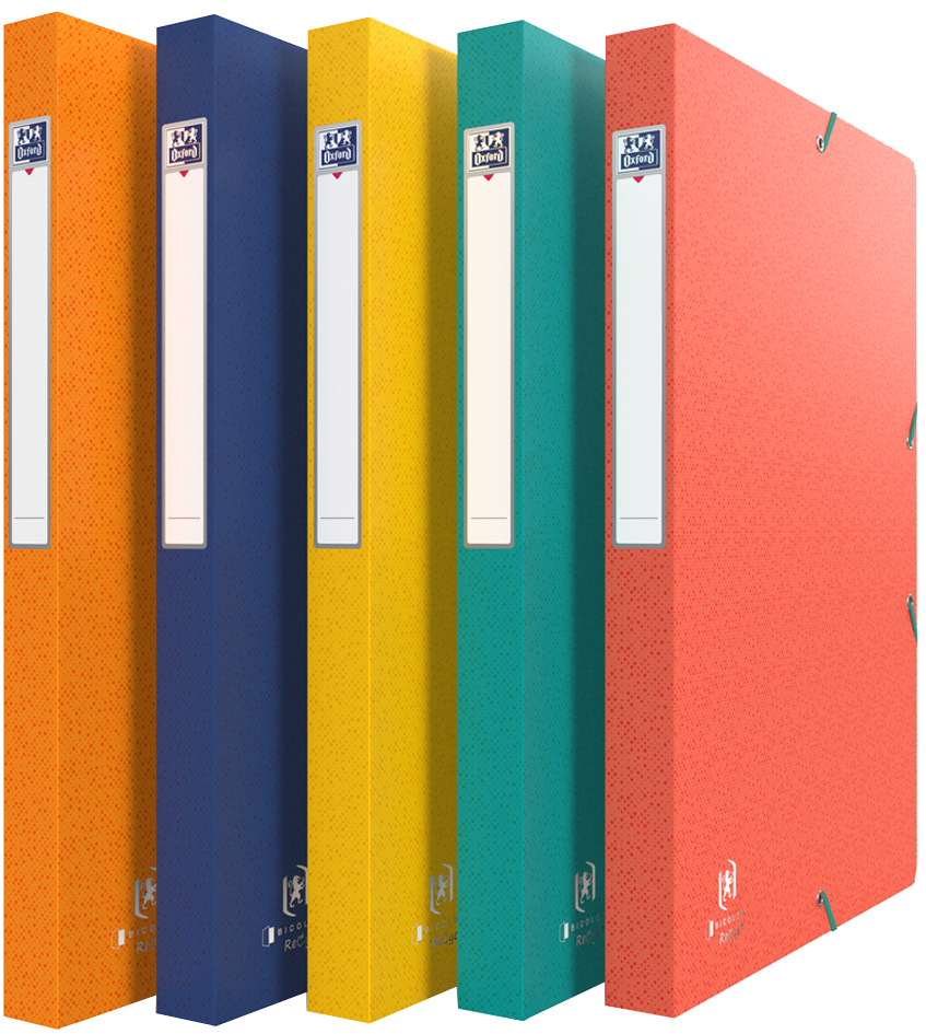 Oxford Sammelbox Bicolor Recyc+, DIN A4, farbig sortiert Oxford Sammelbox Bicolor Recyc+, DIN A4, farbig sortiert von Oxford