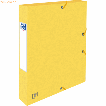 Oxford Sammelbox Top File+ A4 40mm 390g/qm Multistrat gelb von Oxford