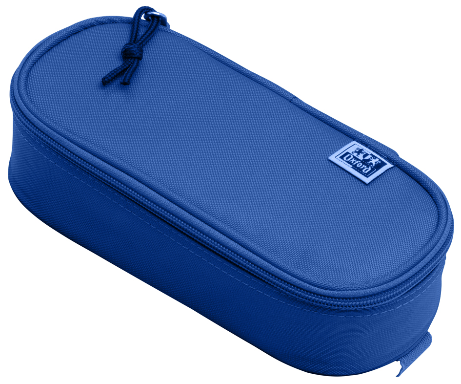 Oxford Schlamper-Etui, Polyester, oval, blau von Oxford